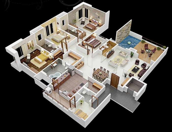 4 bedroom 2 bathroom house design