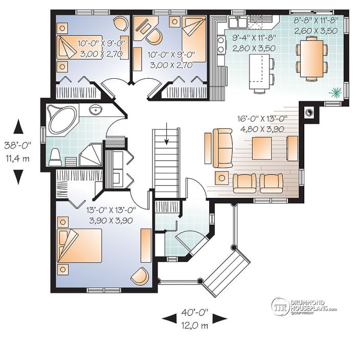 3 bedroom bungalow house design