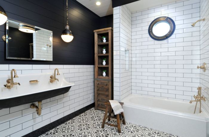 Black and white bathroom decor ideas