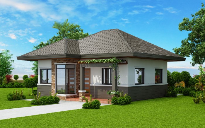 Small house design with 2 bedrooms