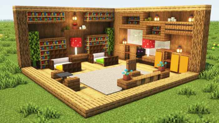 Minecraft house interior design ideas