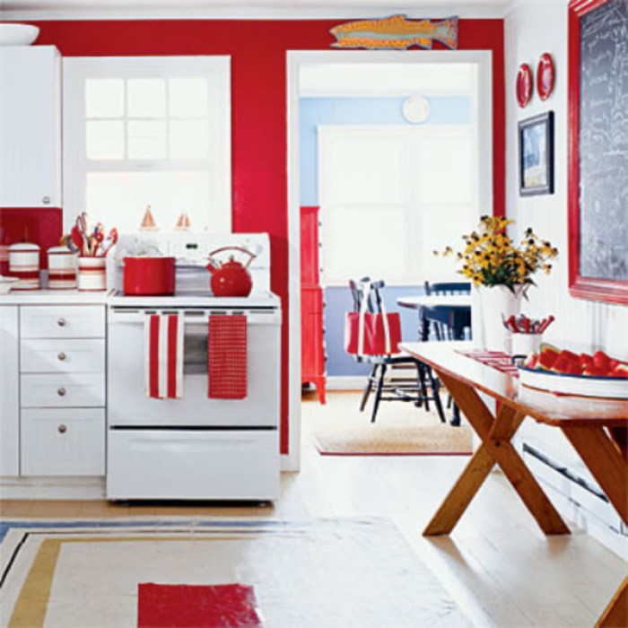 Kitchen decor ideas in red