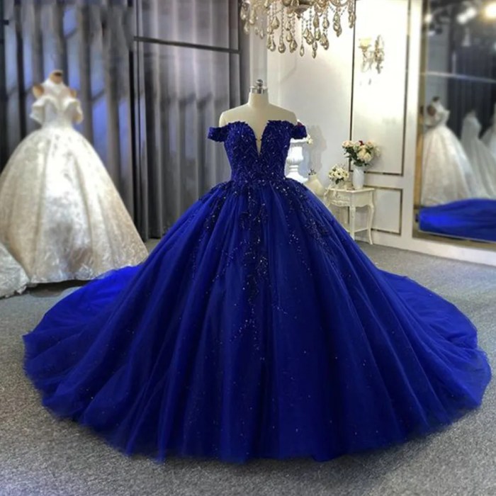 Blue long wedding guest dress