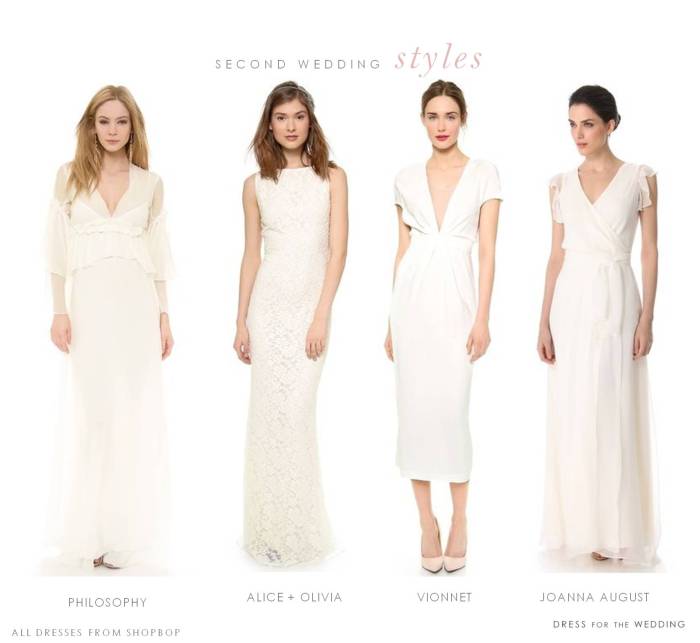 Wedding dresses for a second marriage