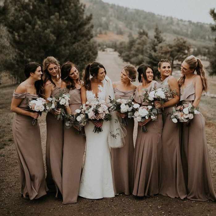 Brown dresses to wear to a wedding